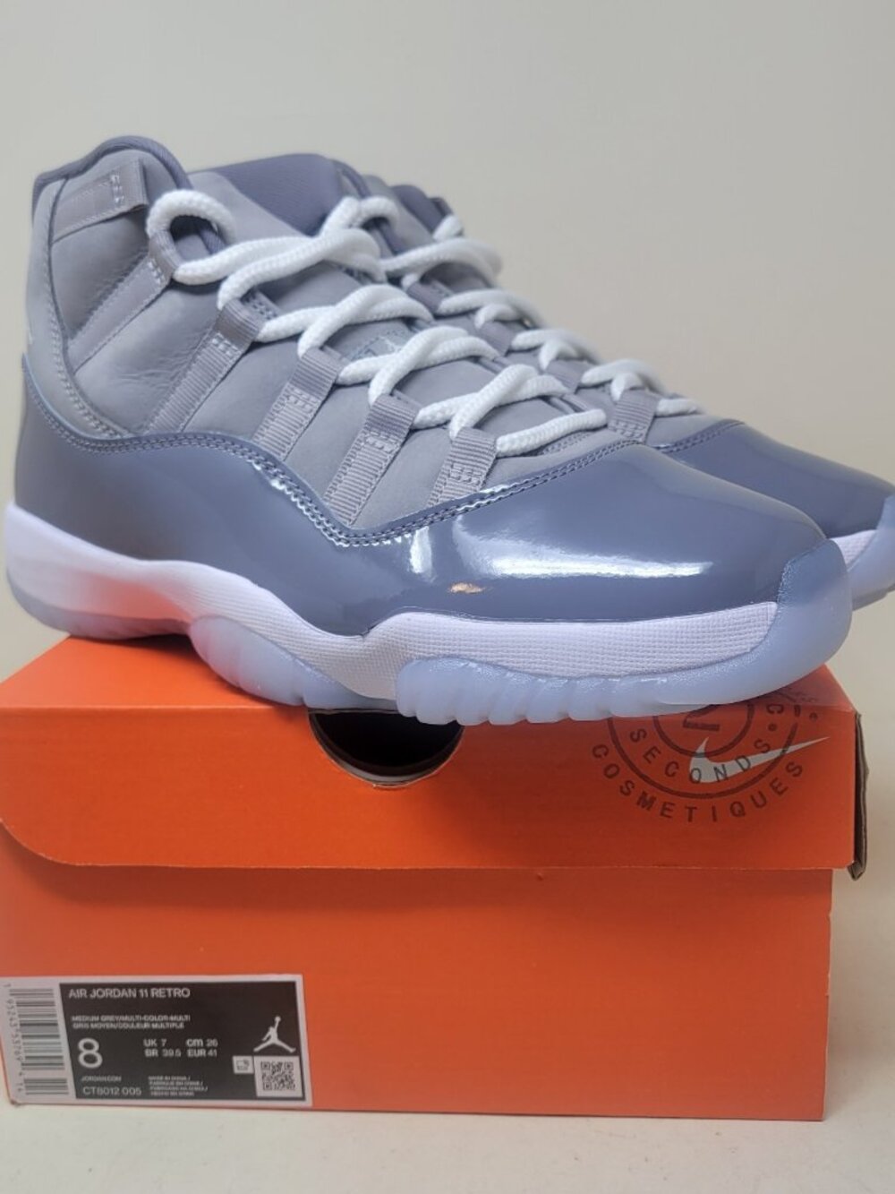 B-Grade Men's Size 8 Air Jordan 11 Retro Cool Grey 2021 CT8012-005